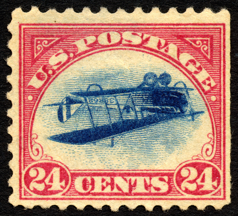 24-cent Curtiss Jenny invert single