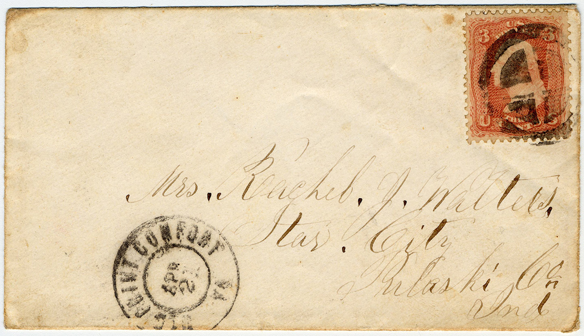 Cover postmarked April 21, Old Point Comfort, Virginia