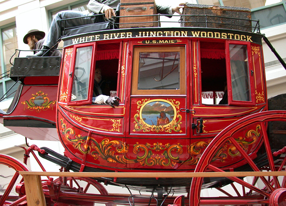 White River Junction Woodstock U.S. Mail- Concord Mail Coach detail