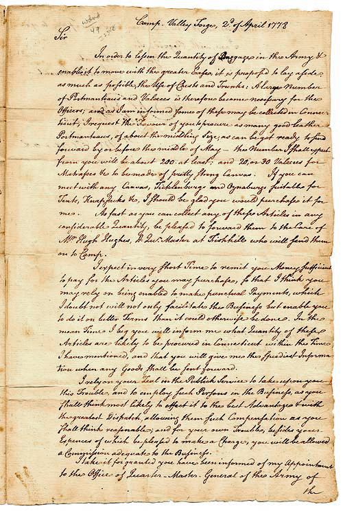 Page 1 of the letter
