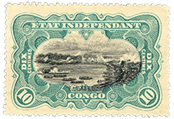10c River Scene on the Congo single