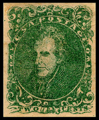 a stamp with Andrew Jackson