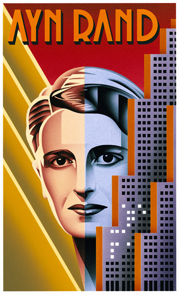 illustration of Ayn Rand