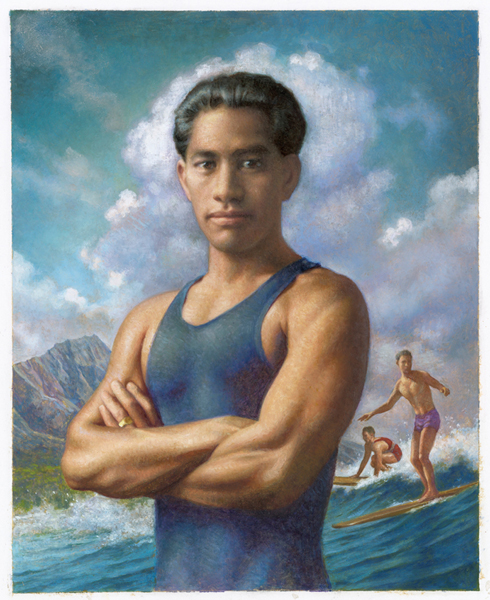 painting of Duke Kahanamoku