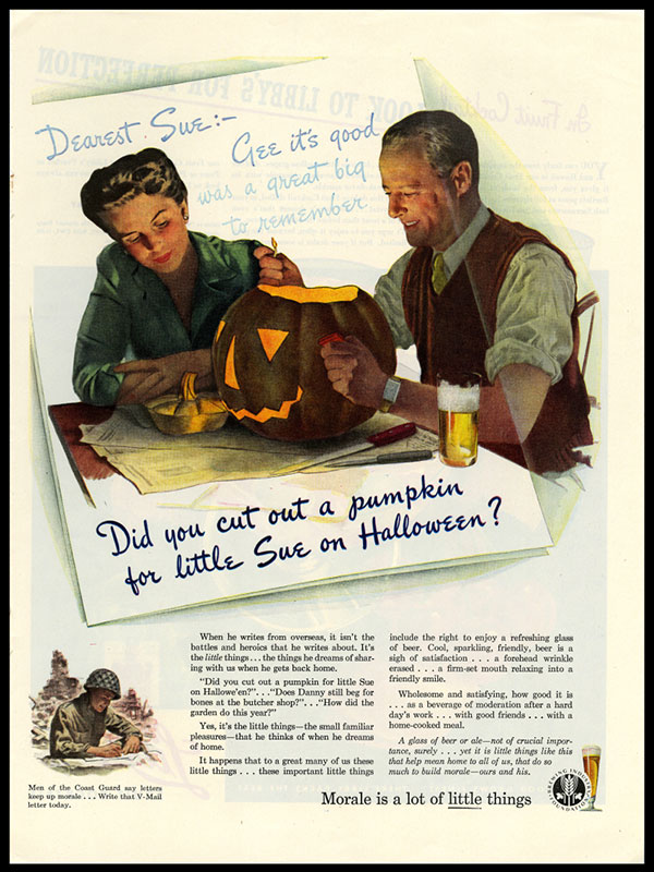 Brewing Industry Foundation advertisement featuring V-Mail