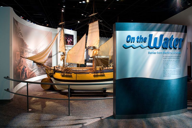 A sailboat in the On the Water exhibit