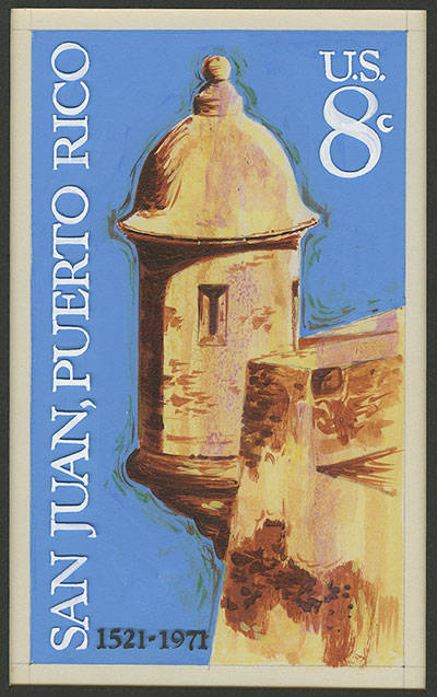 8¢ Morro Castle stamp art