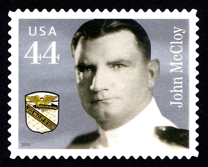 44c stamp with Medal of Honor recipient John McCloy