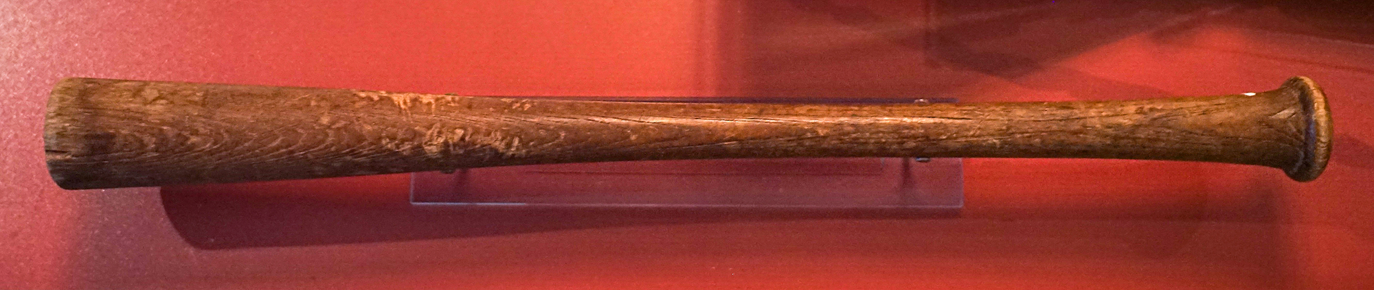 a wooden baseball bat