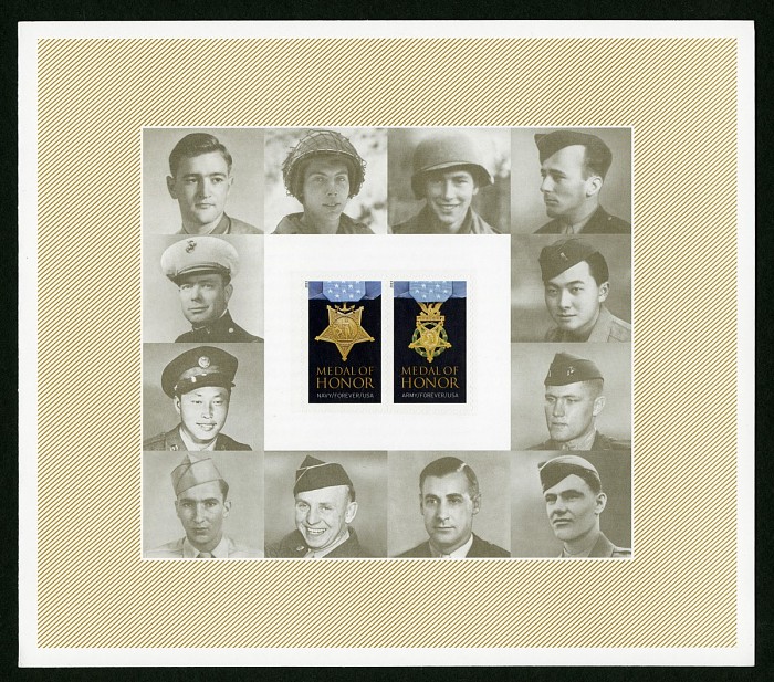 Medal of Honor World War II stamp sheet