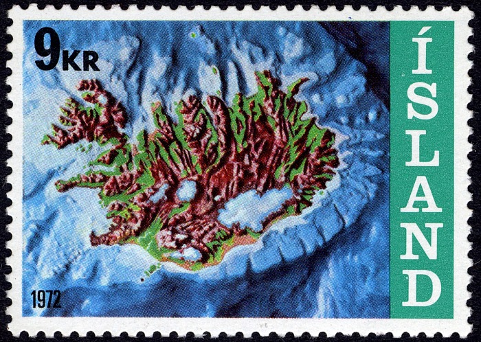 9k Iceland & Its Offshore Fishing Rights stamp