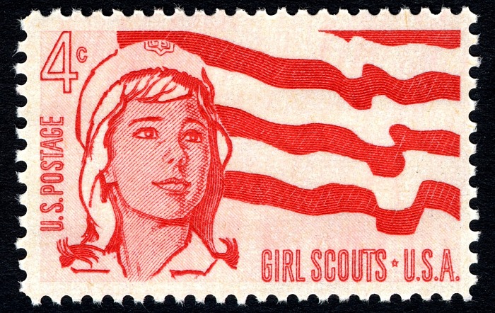 Sello de Girl Scouts de 4 centavos