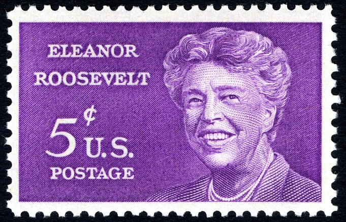 Sello de Eleanor Roosevelt de 5 centavos