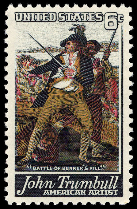 6-cent Trumbull Battle of Bunker's Hill stamp