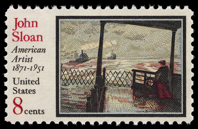 8-cent John Sloan stamp
