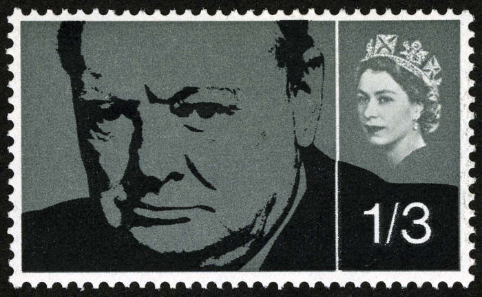 1sh 3p Churchill stamp