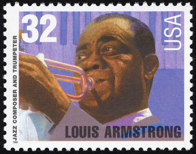Sello Louis Armstrong de 32 centavos
