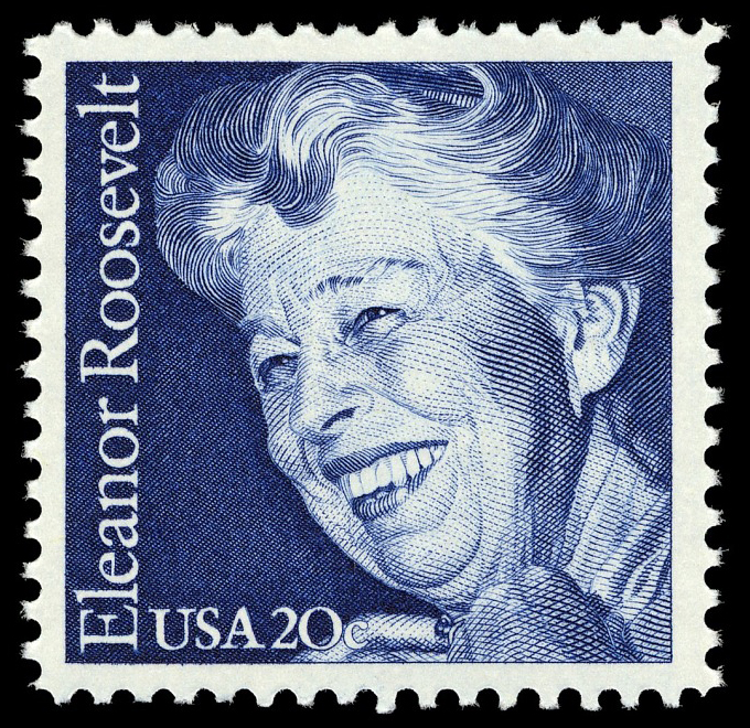Sello de Eleanor Roosevelt de 20 centavos