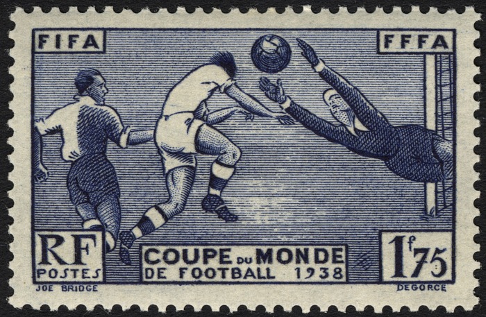 1.75fr Soccer Players stamp