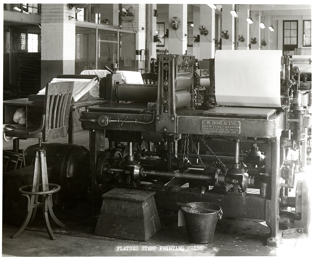 Photograph of Flatbed Intaglio Printing Press