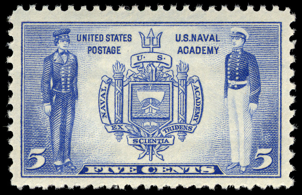 5c Navy Seal of the Naval Academy and cadets single