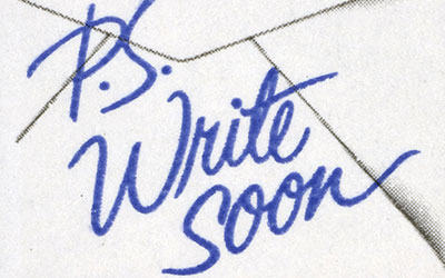 PS: Write soon!