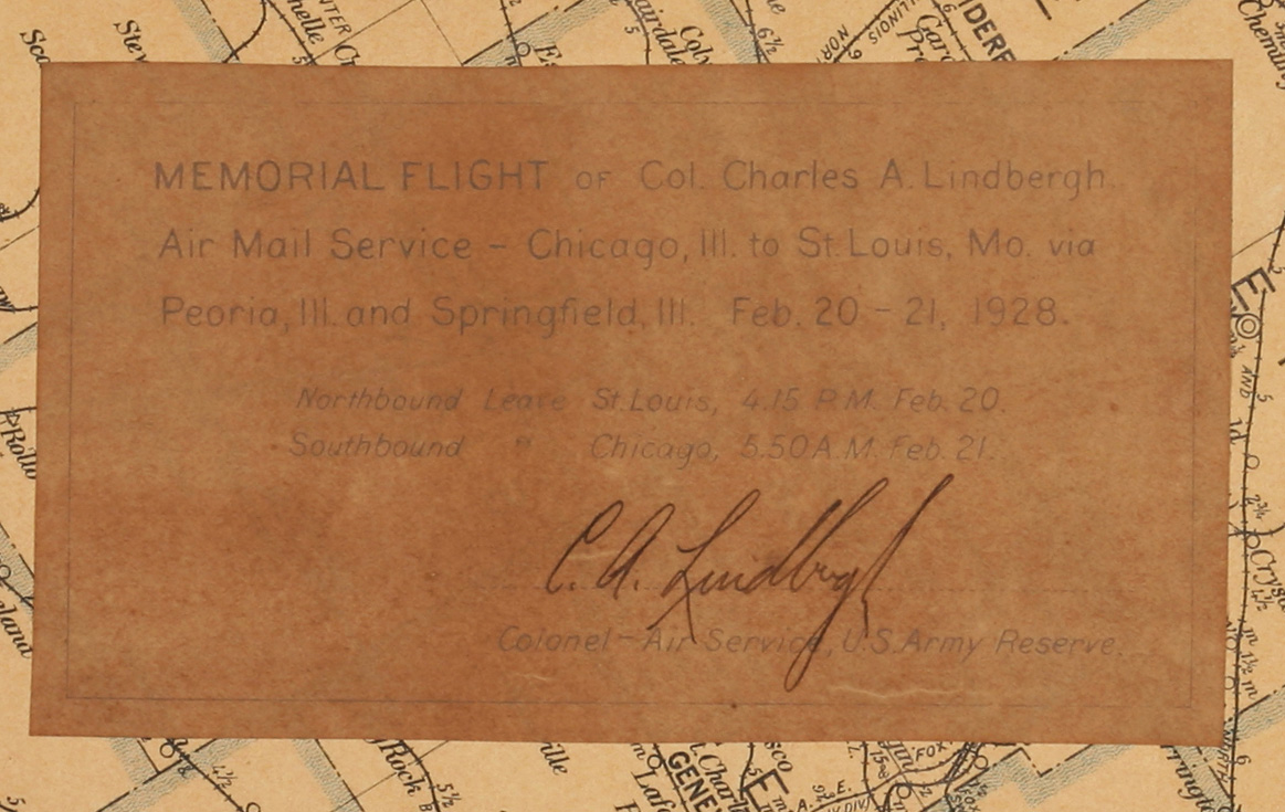 Lindbergh's signature on the map