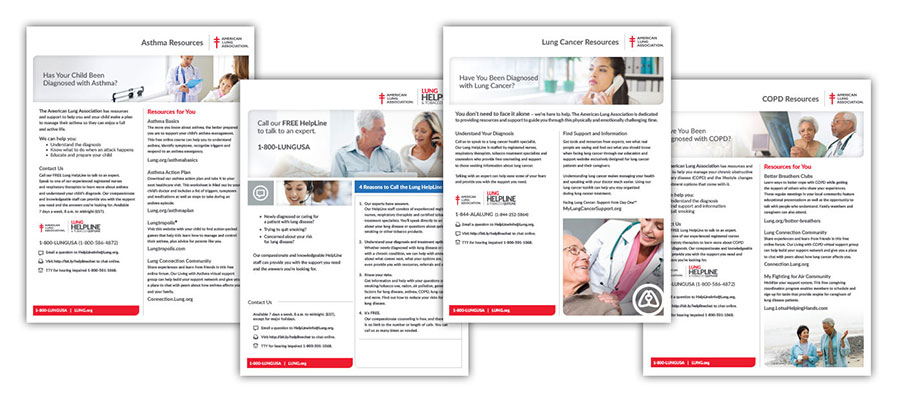 Collage of health education materials