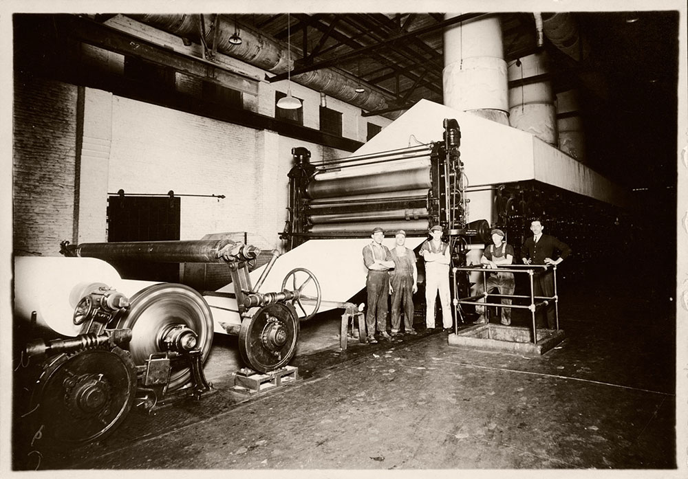 Machine and Workers at Kingsport Mill