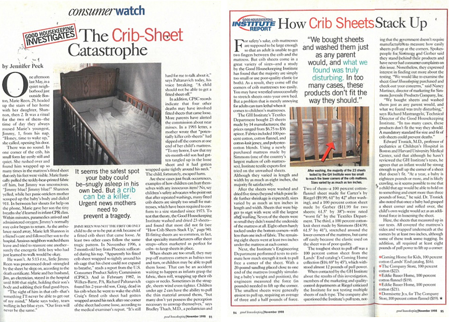Crib-sheet articles, November 1998