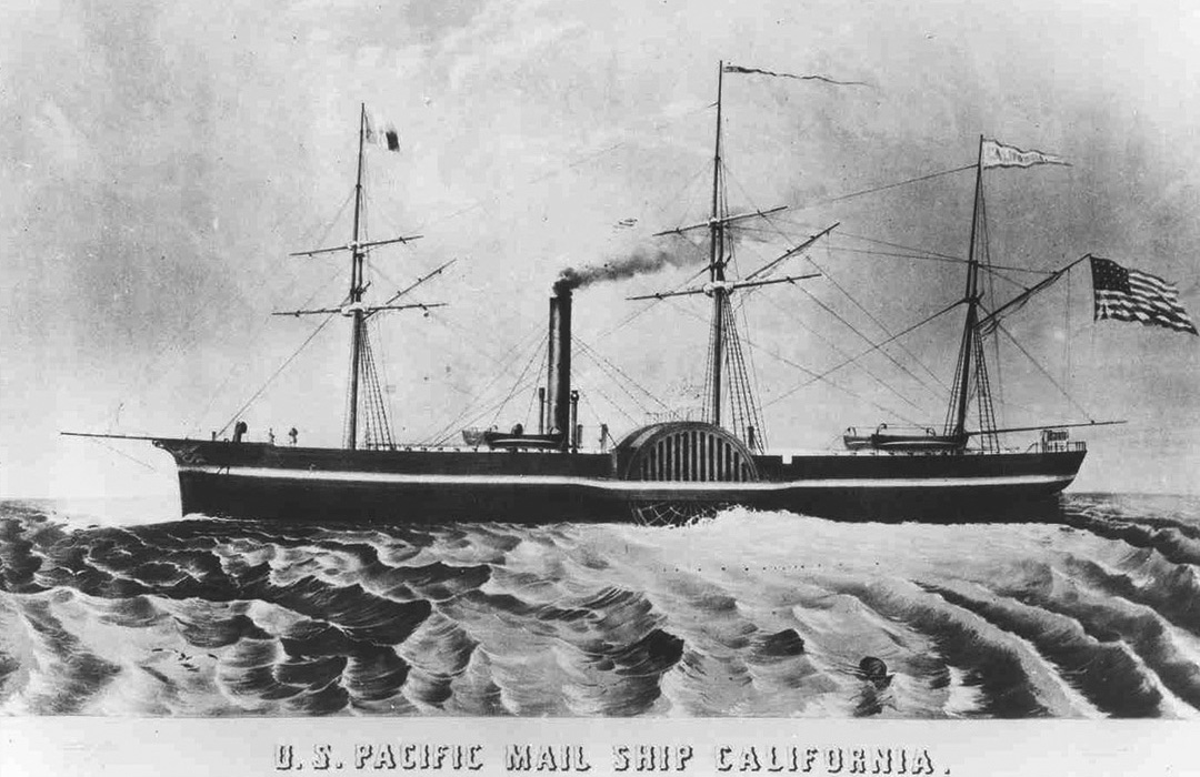 sketch of the California steamship