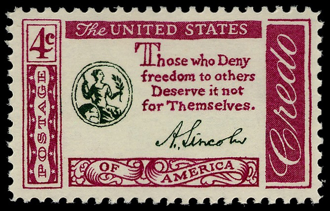 4-cent Abraham Lincoln Quote stamp