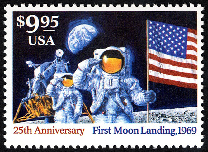 $9.95 Moon Landing stamp