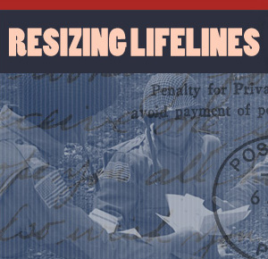 Resizing Lifelines with photo of soldiers looking at letters